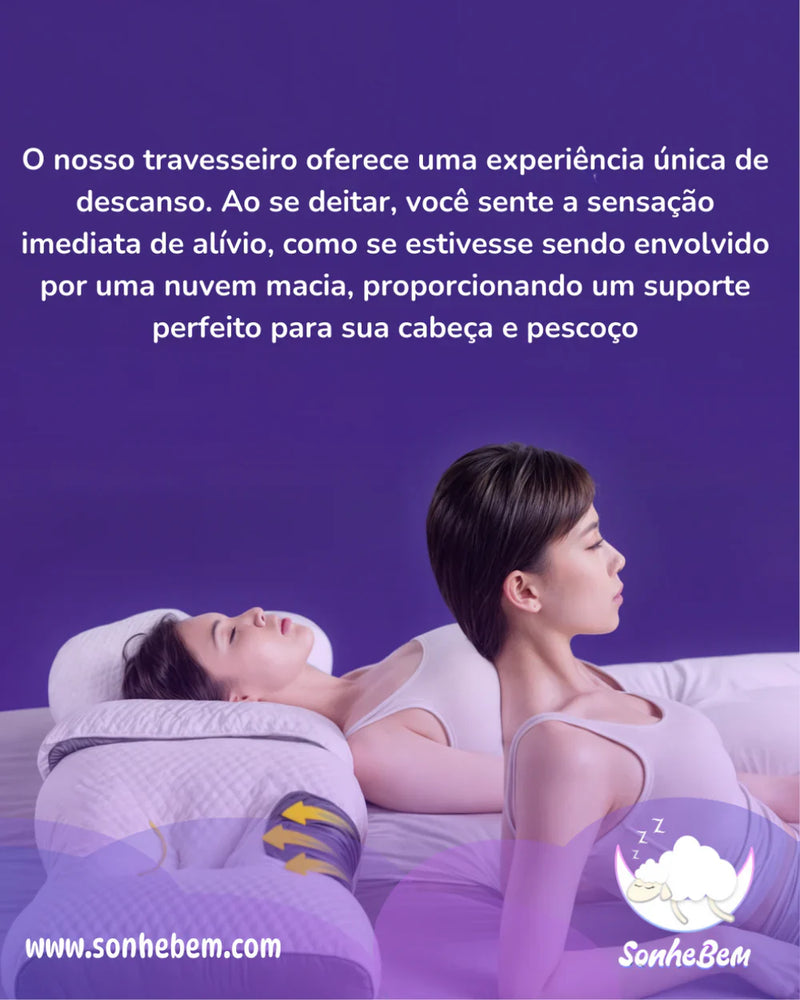 Travesseiro Pillow Top Confort - Suporte Ortopédico Premium (COMPRE 1 LEVE 2)