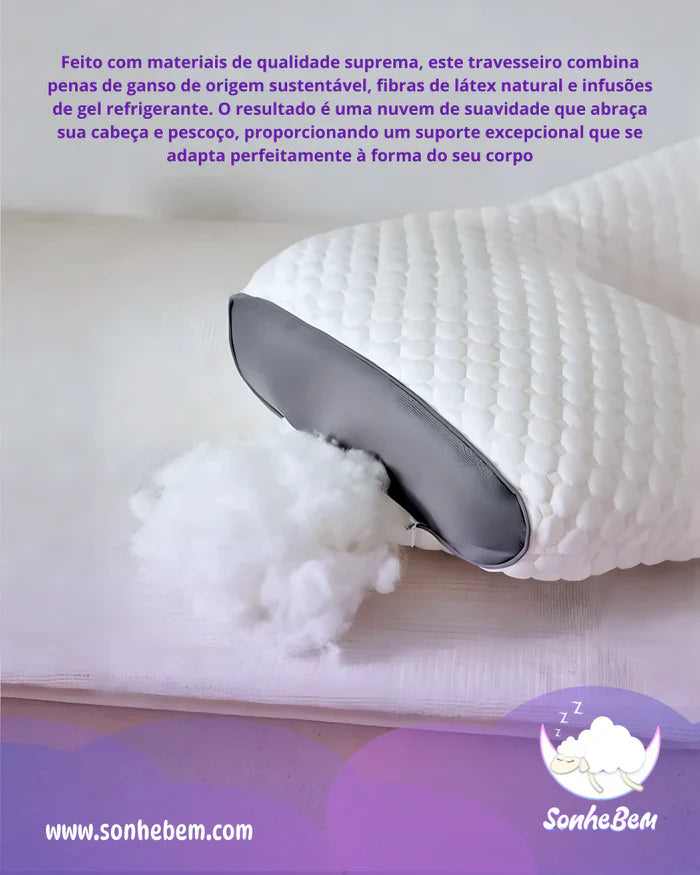 Travesseiro Pillow Top Confort - Suporte Ortopédico Premium (COMPRE 1 LEVE 2)