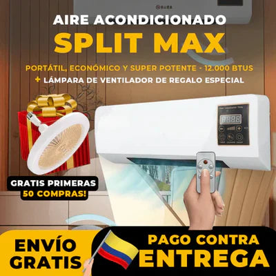 🚚 PAGO CONTRAENTREGA 🚚 SplitMax Pro - Aire Acondicionado Portátil 3 en 1 (12000BTU)  + ENVÍO GRATIS ✈